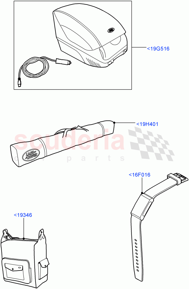 Touring Accessories(Accessory)(Halewood (UK)) of Land Rover Land Rover Range Rover Evoque (2019+) [1.5 I3 Turbo Petrol AJ20P3]