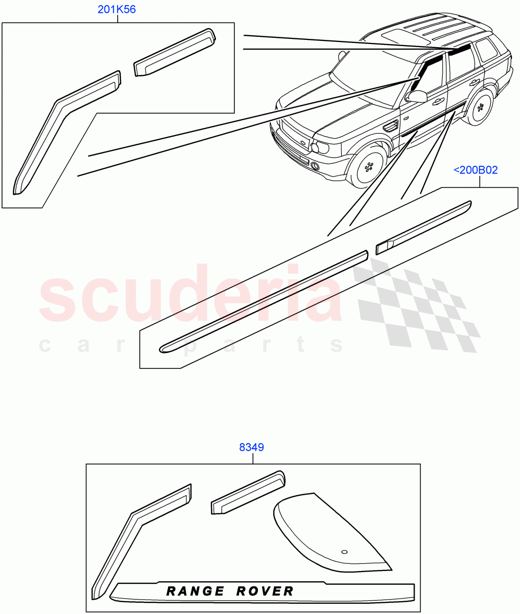 Body Dress Up Kits - Side(Accessory)((V)FROMAA000001) of Land Rover Land Rover Range Rover Sport (2010-2013) [5.0 OHC SGDI SC V8 Petrol]