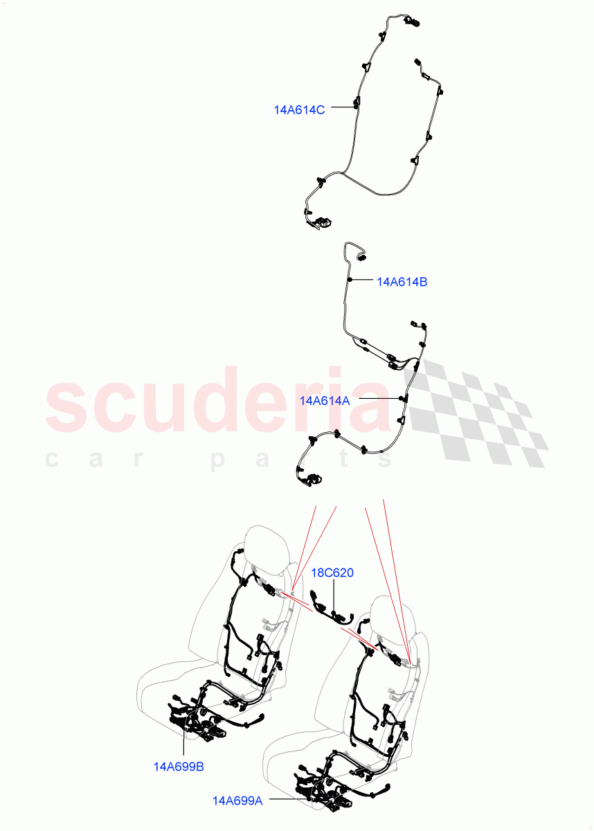 Wiring - Seats(Front Seats)((V)FROMEA153516,(V)TOHA999999) of Land Rover Land Rover Range Rover (2012-2021) [3.0 DOHC GDI SC V6 Petrol]