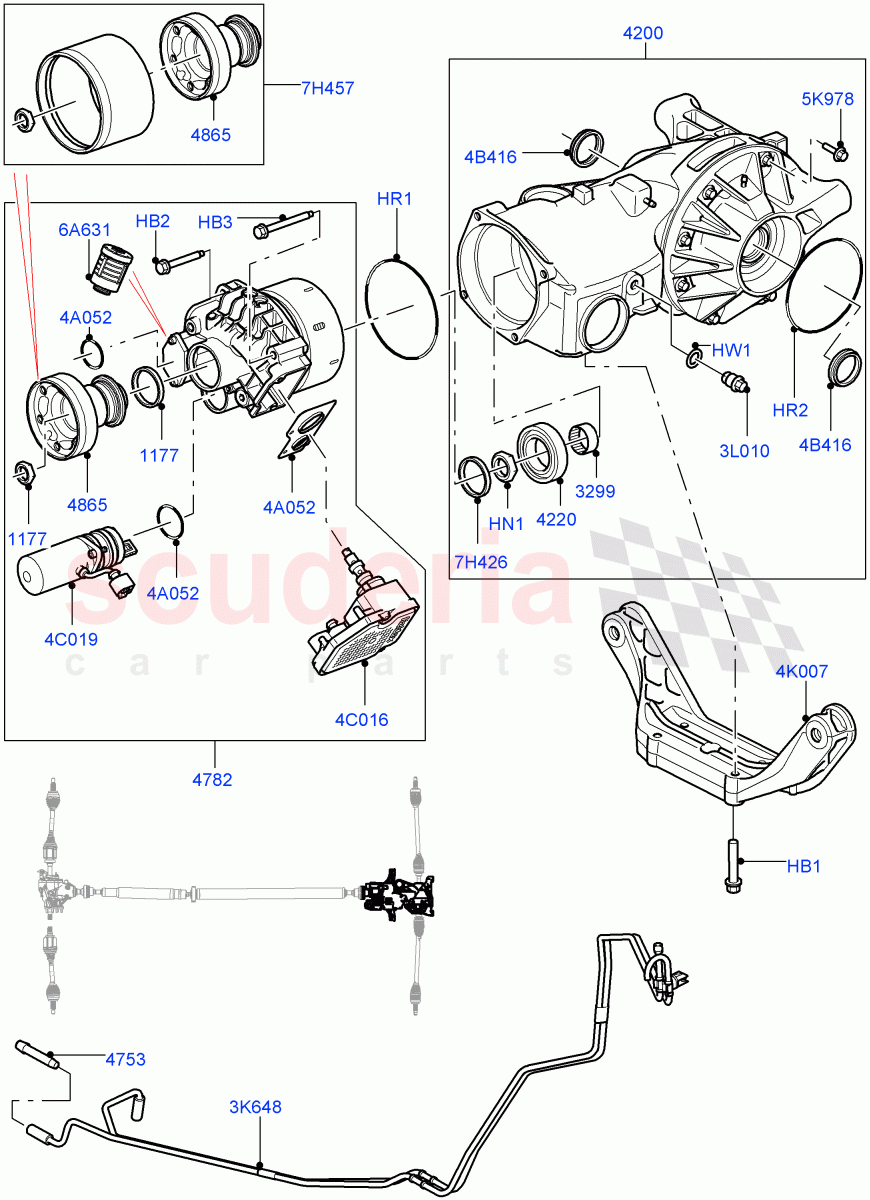 Rear Axle(6 Speed Manual Trans M66 - AWD,Halewood (UK),6 Speed Auto AWF21 AWD)((V)TODH999999) of Land Rover Land Rover Range Rover Evoque (2012-2018) [2.0 Turbo Petrol AJ200P]