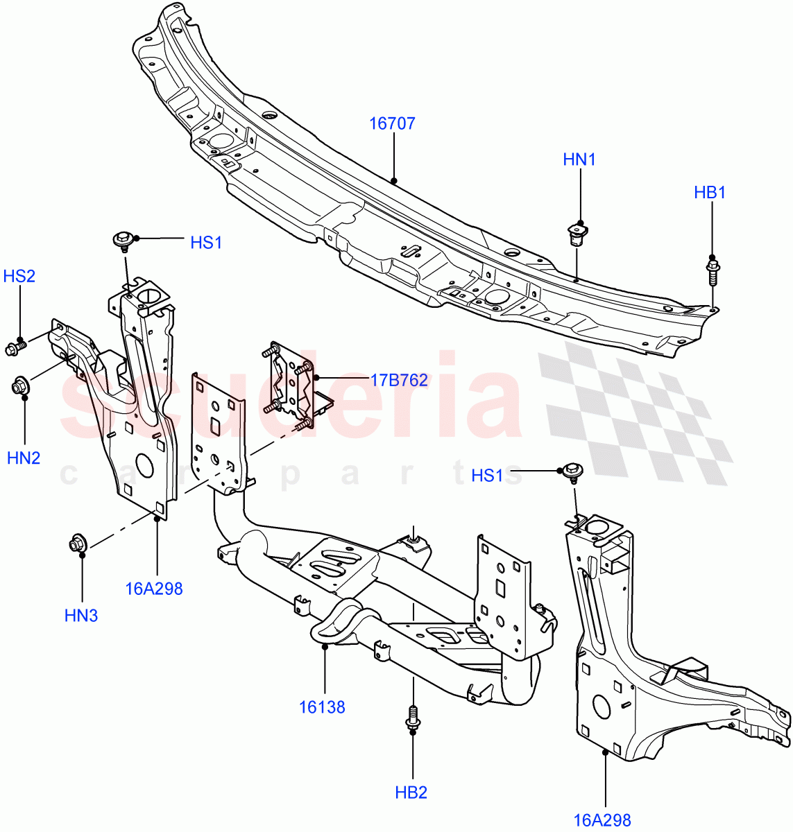 Front Panels, Aprons & Side Members(Front Panel)((V)FROMAA000001) of Land Rover Land Rover Range Rover (2010-2012) [5.0 OHC SGDI SC V8 Petrol]