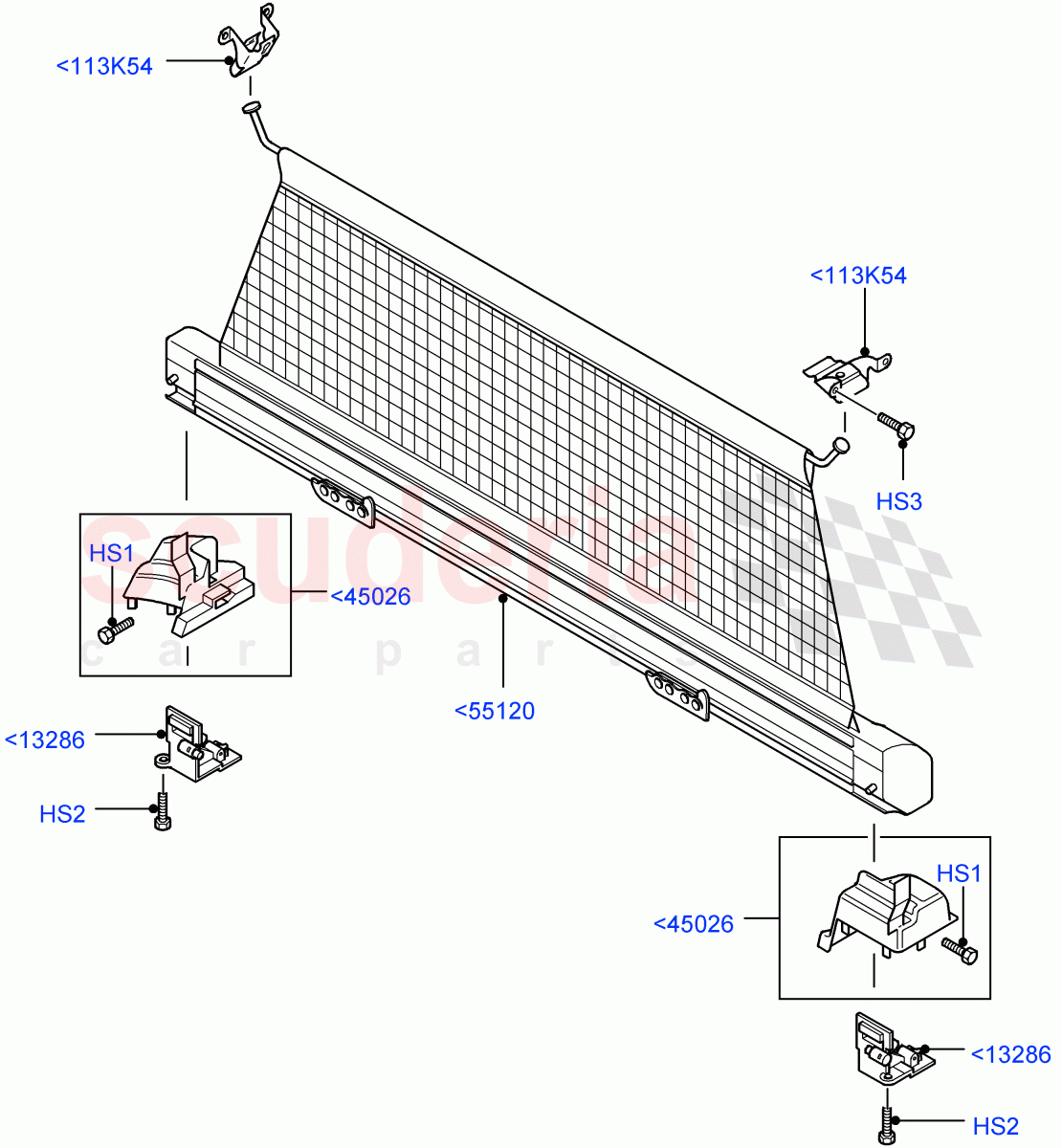 Load Compartment Trim(Less Armoured,With Load Retention Net)((V)FROMAA000001) of Land Rover Land Rover Range Rover (2010-2012) [4.4 DOHC Diesel V8 DITC]