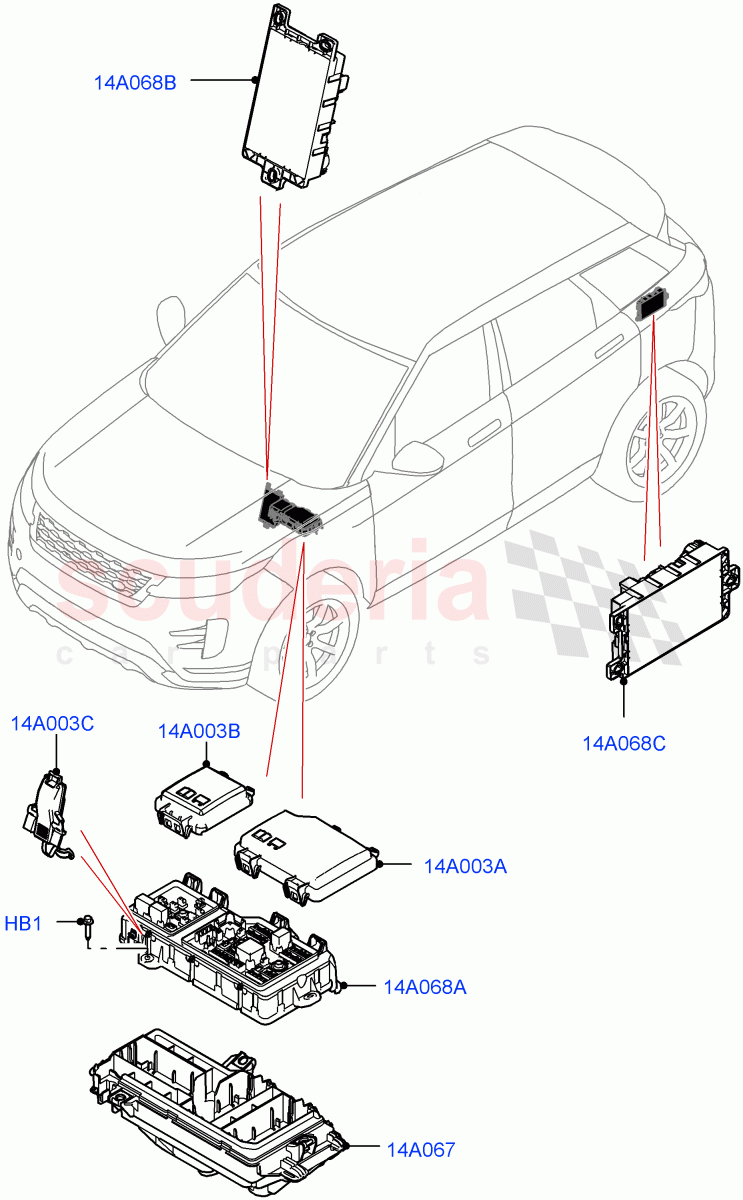 Fuses, Holders And Circuit Breakers(Passenger Compartment)(Halewood (UK)) of Land Rover Land Rover Range Rover Evoque (2019+) [1.5 I3 Turbo Petrol AJ20P3]