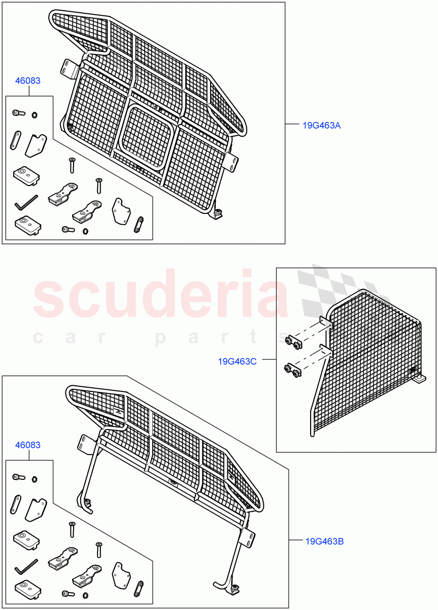 Cargo Barrier(Accessory) of Land Rover Land Rover Range Rover Sport (2014+) [3.0 I6 Turbo Petrol AJ20P6]