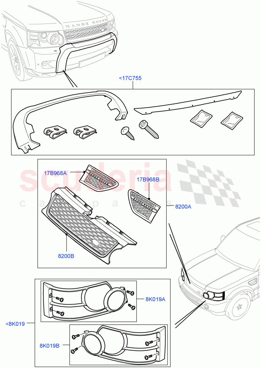 Body Dress Up Kits - Front(Accessory)((V)FROMAA000001) of Land Rover Land Rover Range Rover Sport (2010-2013) [5.0 OHC SGDI SC V8 Petrol]