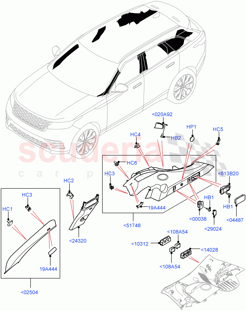 Side Trim(Upper) of Land Rover Land Rover Range Rover Velar (2017+) [2.0 Turbo Petrol AJ200P]