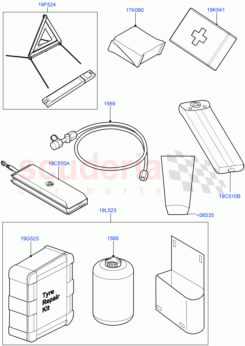 Emergency And Safety Equipment(Factory Fitted)(Halewood (UK)) of Land Rover Land Rover Discovery Sport (2015+) [2.0 Turbo Diesel]