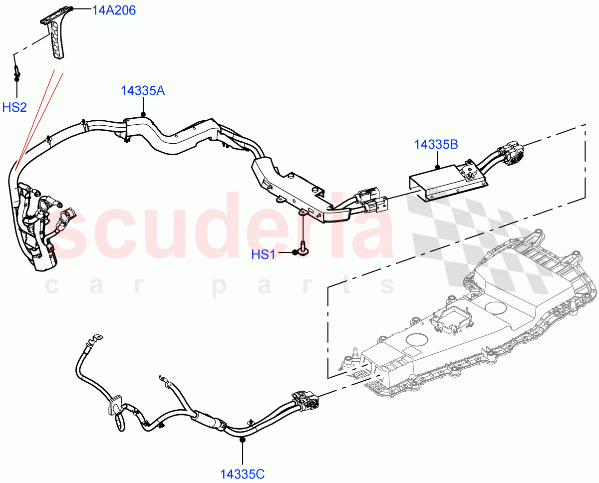 Hybrid Electrical Modules(MHEV Charging Cables and Fixings)(Itatiaia (Brazil),Electric Engine Battery-MHEV) of Land Rover Land Rover Range Rover Evoque (2019+) [2.0 Turbo Petrol AJ200P]