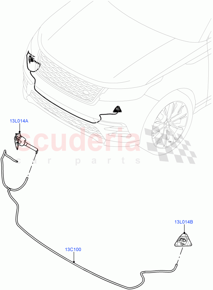 Headlamp Washer(With Headlamp Power Wash) of Land Rover Land Rover Range Rover Velar (2017+) [2.0 Turbo Petrol AJ200P]