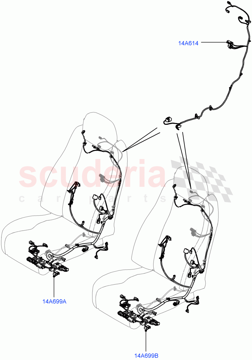 Wiring - Seats(Front Seats)((V)TOEA153515) of Land Rover Land Rover Range Rover (2012-2021) [5.0 OHC SGDI SC V8 Petrol]