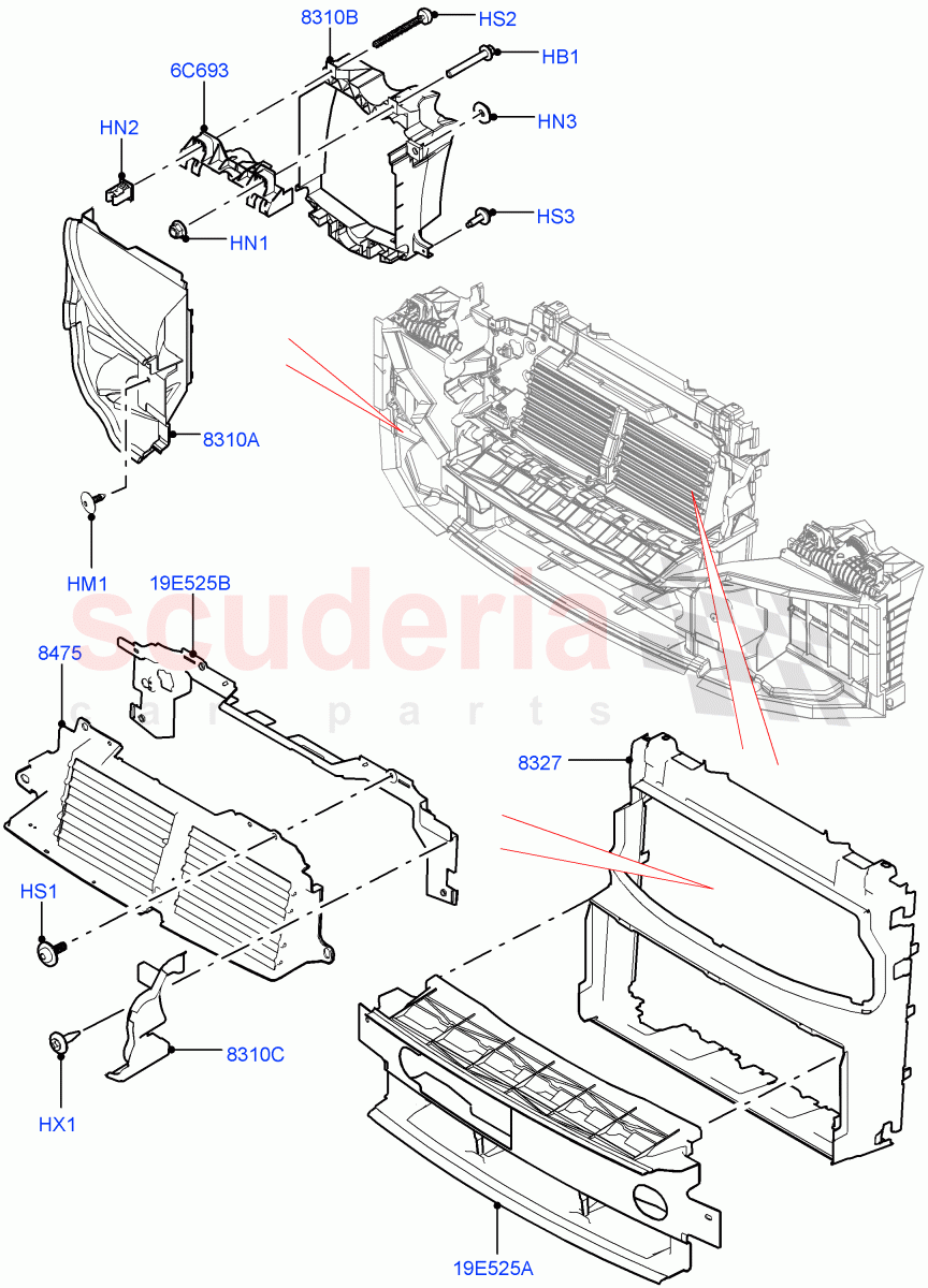 Air Deflectors of Land Rover Land Rover Range Rover Sport (2014+) [3.0 I6 Turbo Petrol AJ20P6]