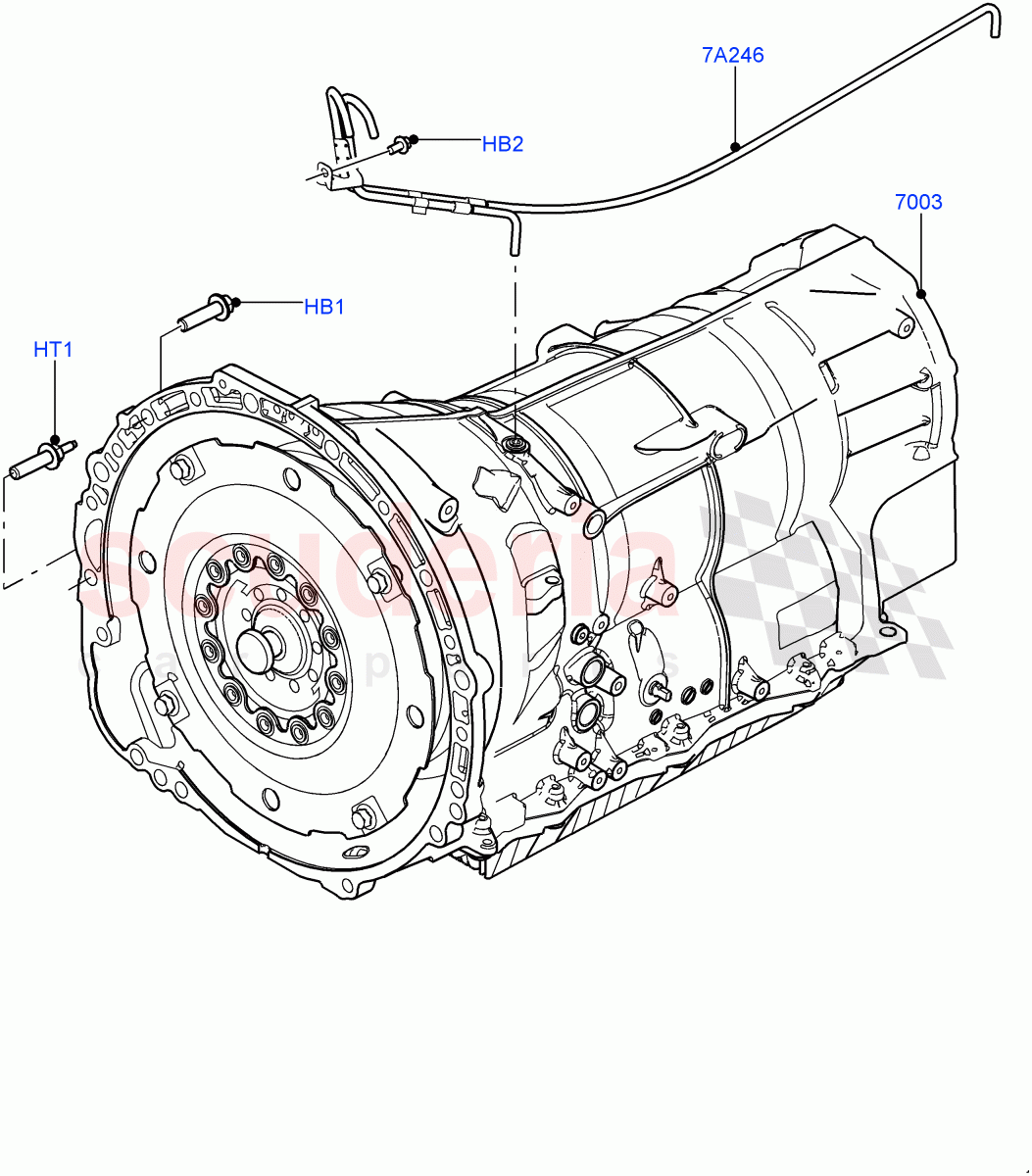 Auto Trans Assy & Speedometer Drive (4.4L DOHC DITC V8 Diesel, 8 Speed Auto Trans ZF 8HP76) ((V) FROMKA000001) of Land Rover Land Rover Range Rover (2012-2021) [2.0 Turbo Petrol AJ200P]