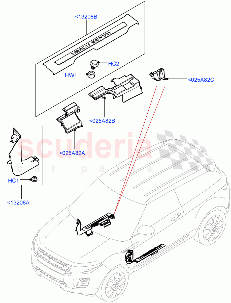 Side Trim(Sill)(3 Door,Halewood (UK)) of Land Rover Land Rover Range Rover Evoque (2012-2018) [2.0 Turbo Petrol AJ200P]