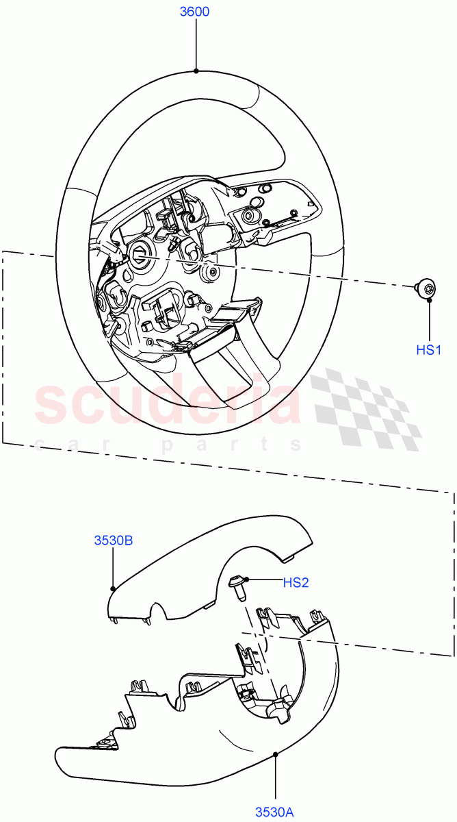 Steering Wheel(Halewood (UK)) of Land Rover Land Rover Range Rover Evoque (2012-2018) [2.0 Turbo Petrol AJ200P]