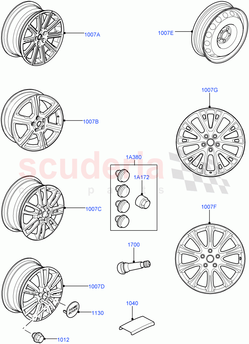 Wheels ((V) FROMAA000001) of Land Rover Land Rover Range Rover (2010-2012) [5.0 OHC SGDI SC V8 Petrol]