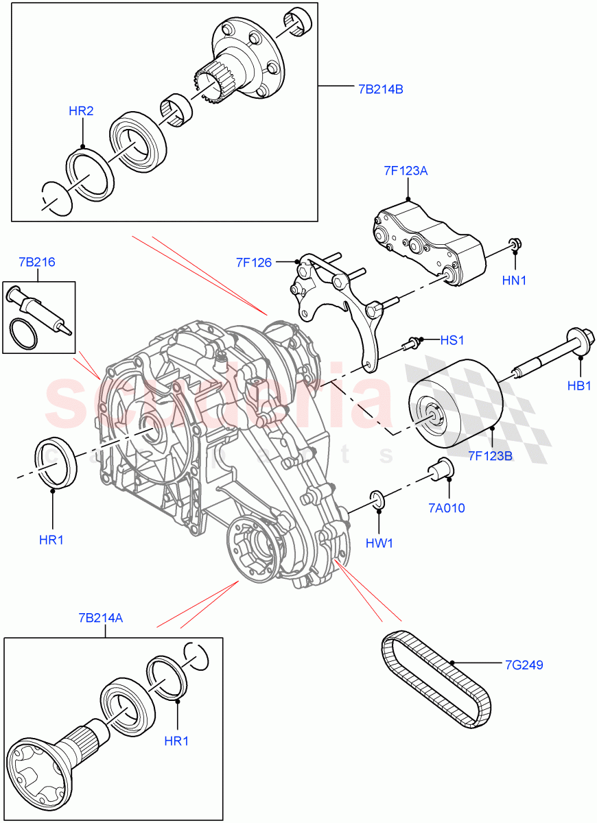 Transfer Drive Components (Solihull Plant Build) (With 1 Speed Transfer Case) ((V) FROMHA000001) of Land Rover Land Rover Range Rover (2012-2021) [5.0 OHC SGDI SC V8 Petrol]