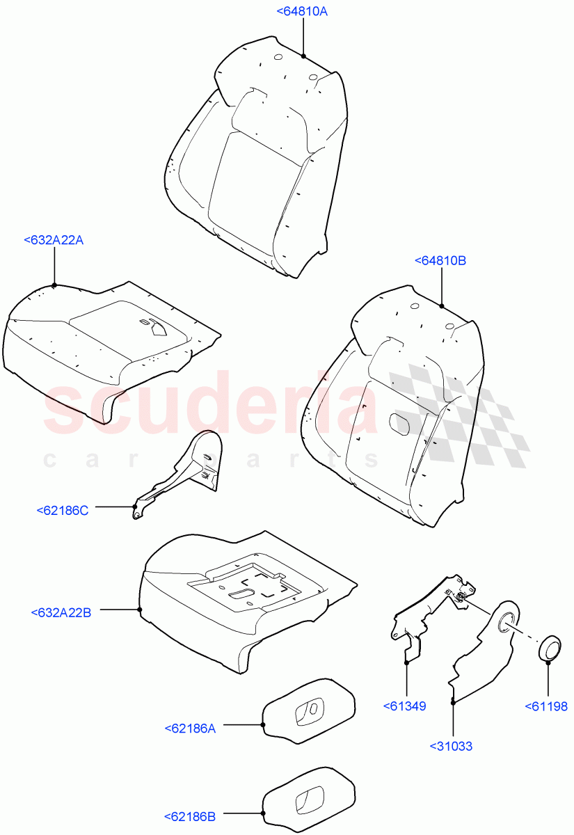 Front Seat Pads/Valances & Heating(Pads/Valances)(Manual Front Seat Adj Driver & Pass)((V)TOHA999999) of Land Rover Land Rover Range Rover Sport (2014+) [4.4 DOHC Diesel V8 DITC]