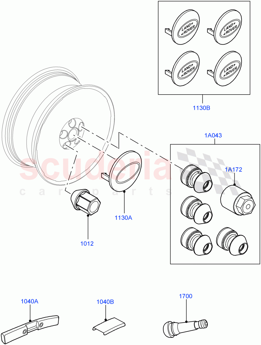 Wheels (Additional Equipment) (Itatiaia (Brazil)) of Land Rover Land Rover Range Rover Evoque (2019+) [2.0 Turbo Petrol AJ200P]
