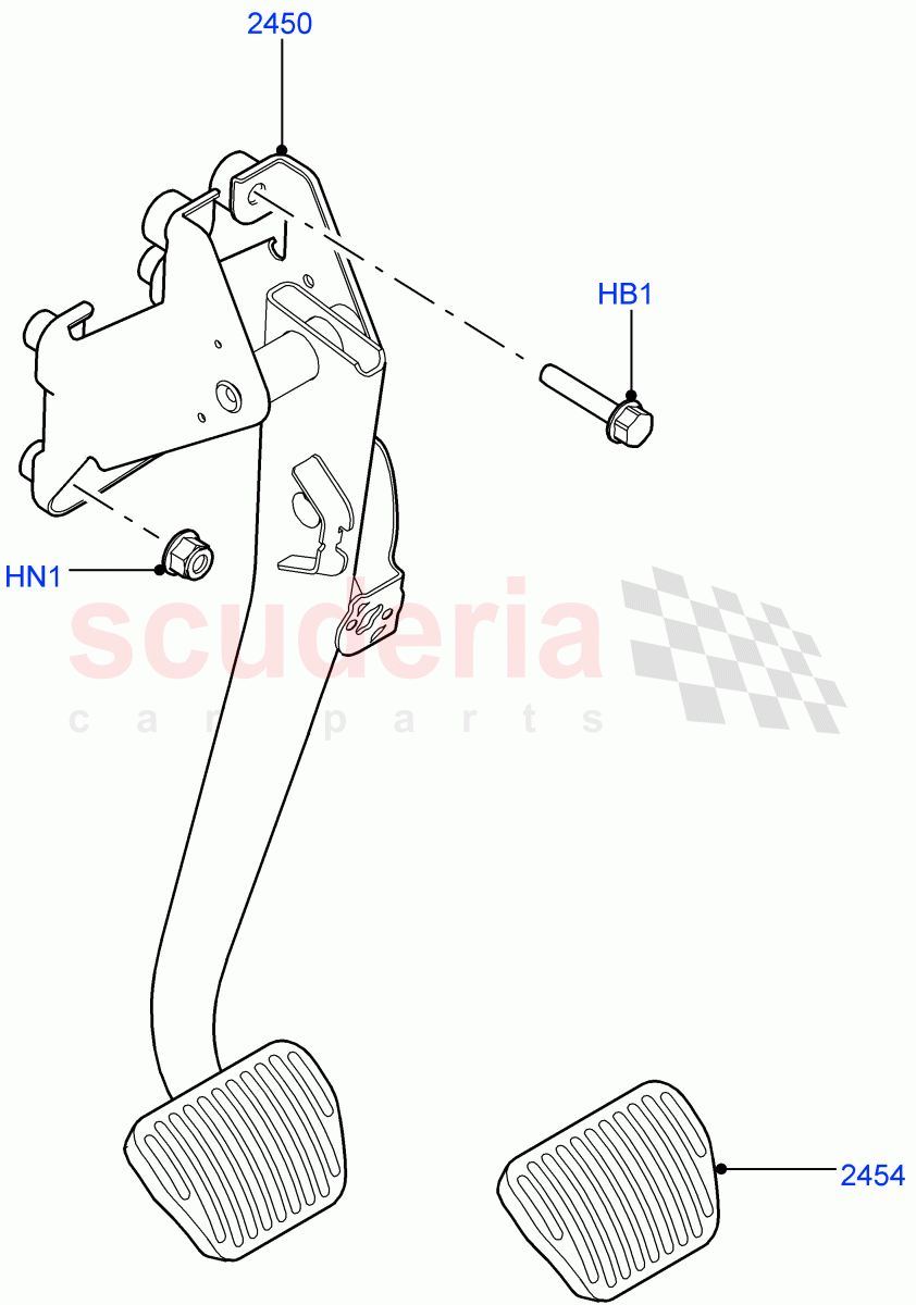 Brake And Clutch Controls of Land Rover Land Rover Defender (2020+) [3.0 I6 Turbo Petrol AJ20P6]