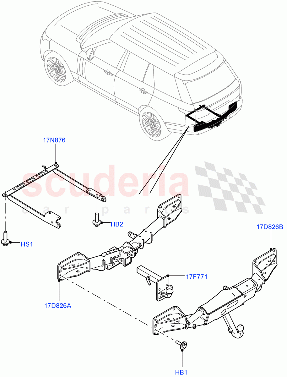 Tow Bar of Land Rover Land Rover Range Rover (2012-2021) [3.0 DOHC GDI SC V6 Petrol]