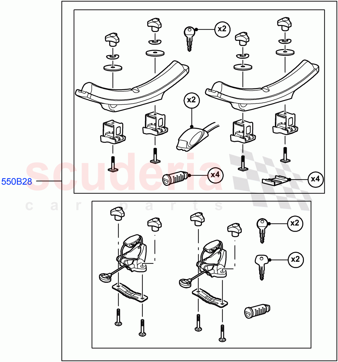 Carriers & Boxes(Canoe Carrier) of Land Rover Land Rover Range Rover (2022+) [3.0 I6 Turbo Petrol AJ20P6]