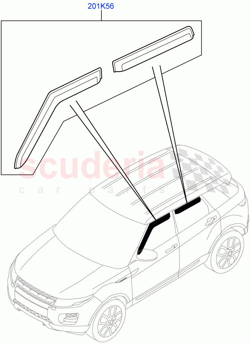 Exterior Body Styling Items(Side)(Halewood (UK),Itatiaia (Brazil)) of Land Rover Land Rover Range Rover Evoque (2012-2018) [2.2 Single Turbo Diesel]