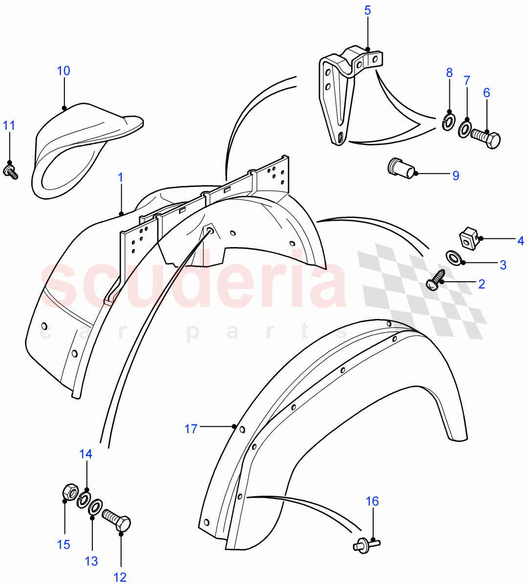 Wheelarch And Eyebrow ((V) FROM7A000001) of Land Rover Land Rover Defender (2007-2016)