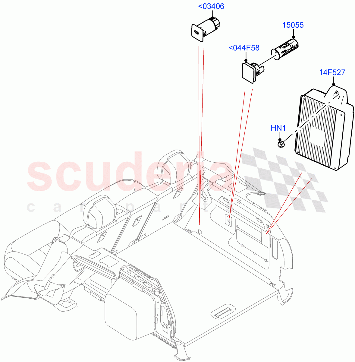 Auxiliary Electrical Power Points of Land Rover Land Rover Range Rover (2022+) [3.0 I6 Turbo Diesel AJ20D6]