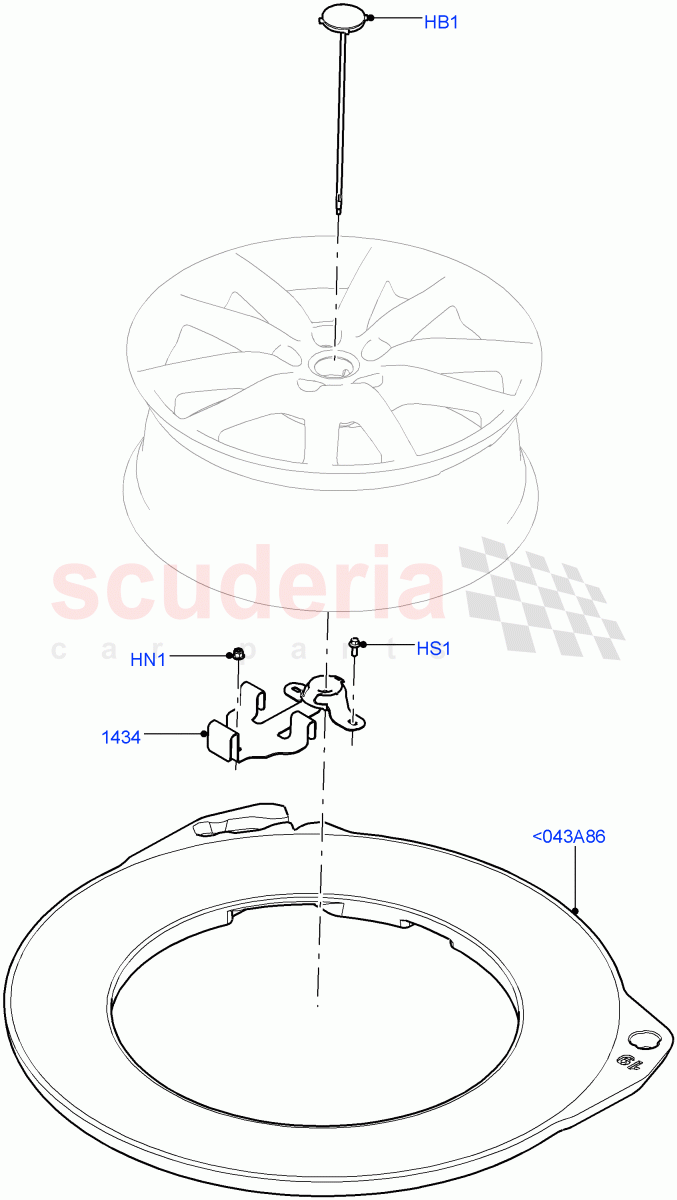 Spare Wheel Carrier((V)TOHA999999) of Land Rover Land Rover Range Rover (2012-2021) [2.0 Turbo Petrol GTDI]