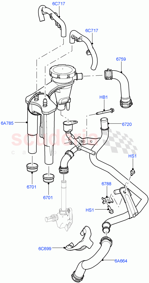 Emission Control - Crankcase(Lion Diesel 2.7 V6 (140KW))((V)FROMAA000001) of Land Rover Land Rover Discovery 4 (2010-2016) [2.7 Diesel V6]