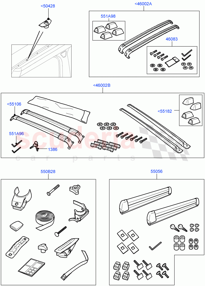 Accessory Roof Rack Mounting Kits((V)FROMAA000001) of Land Rover Land Rover Range Rover (2010-2012) [4.4 DOHC Diesel V8 DITC]