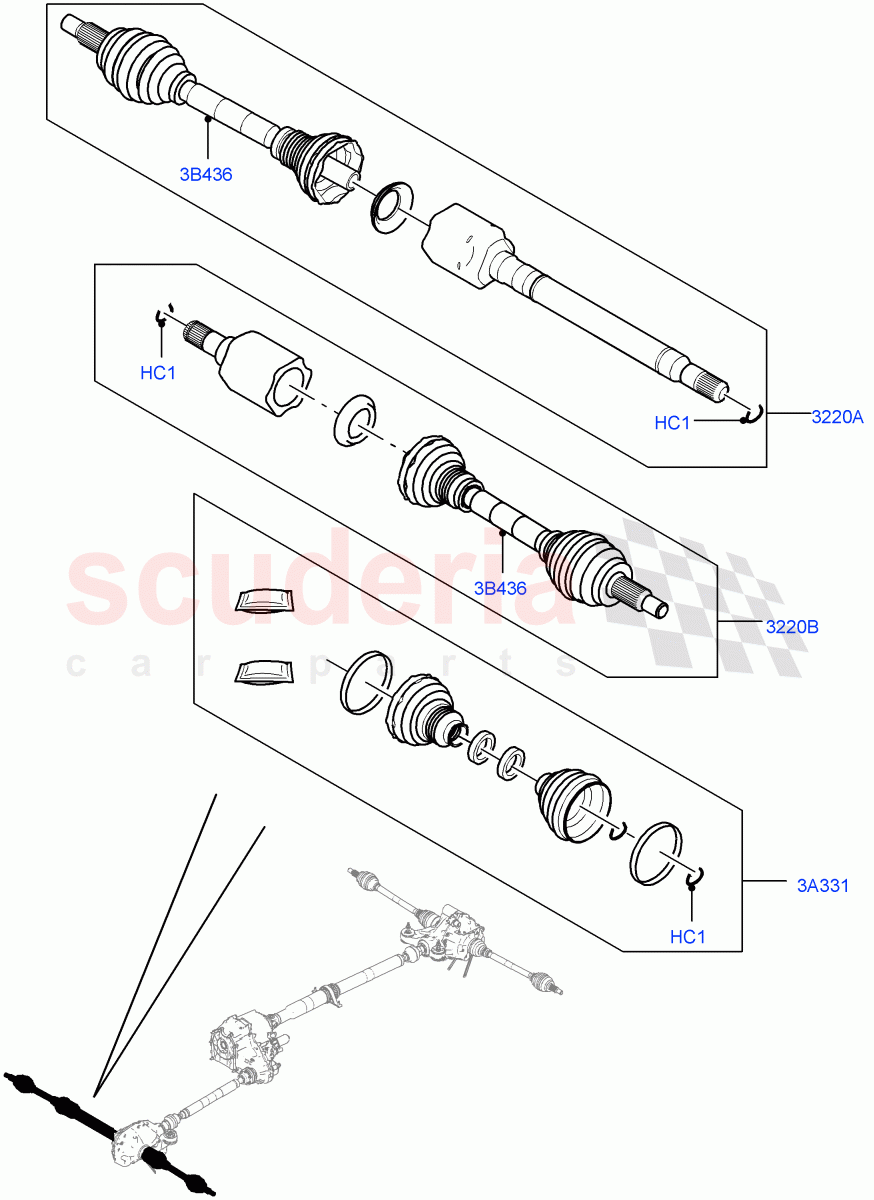 Drive Shaft - Front Axle Drive(Driveshaft) of Land Rover Land Rover Range Rover (2012-2021) [2.0 Turbo Petrol GTDI]