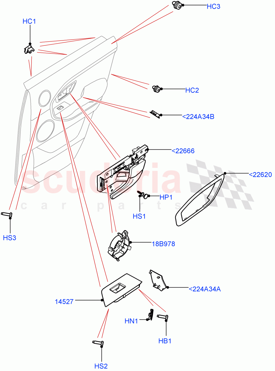 Rear Door Trim Installation(Changsu (China))((V)FROMEG000001) of Land Rover Land Rover Range Rover Evoque (2012-2018) [2.0 Turbo Diesel]