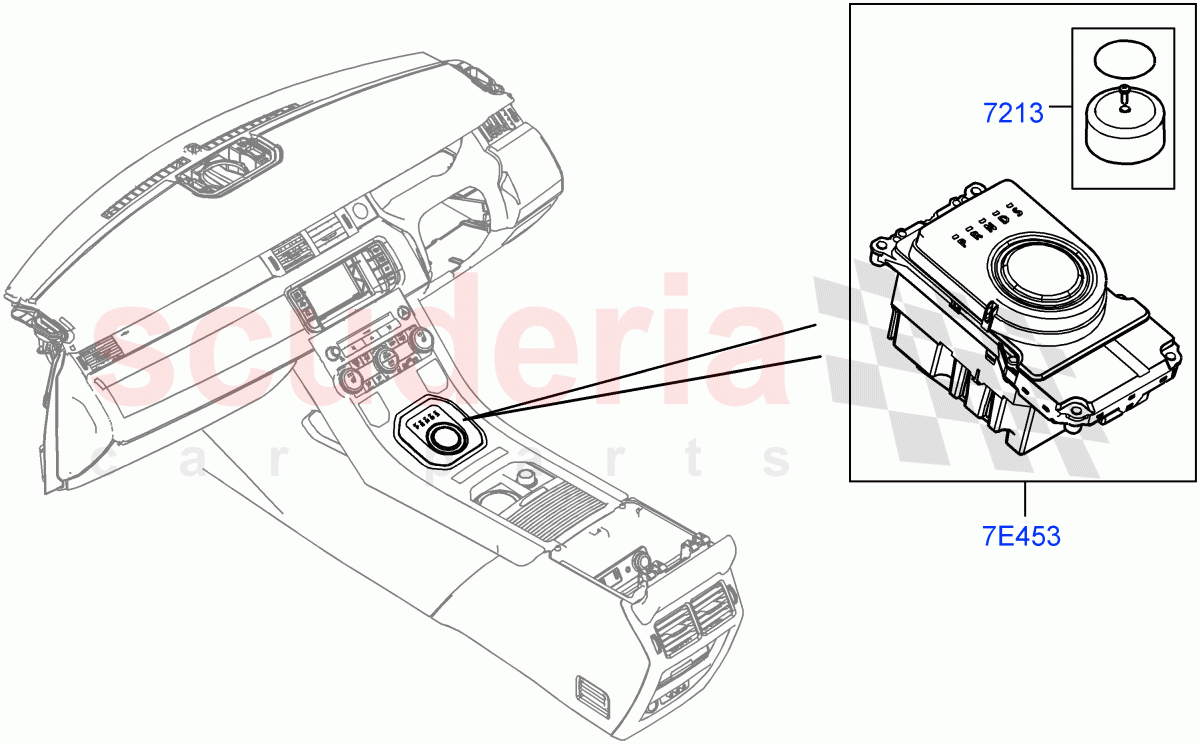 Gear Change-Automatic Transmission(Floor Console)(9 Speed Auto AWD,Halewood (UK))((V)FROMEH000001) of Land Rover Land Rover Range Rover Evoque (2012-2018) [2.0 Turbo Diesel]