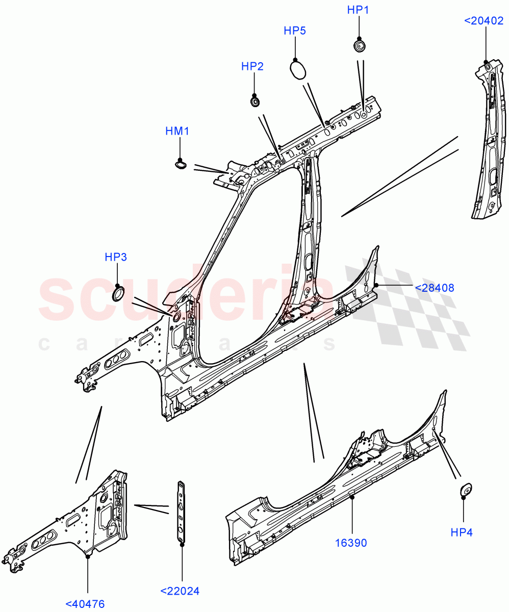 Side Panels - Inner (Inner - Front) of Land Rover Land Rover Range Rover Sport (2014+) [3.0 Diesel 24V DOHC TC]
