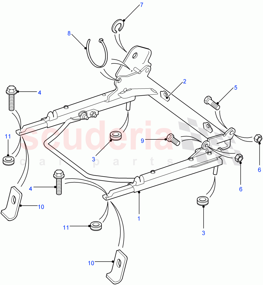 Front Seat Base((V)FROM7A000001) of Land Rover Land Rover Defender (2007-2016)