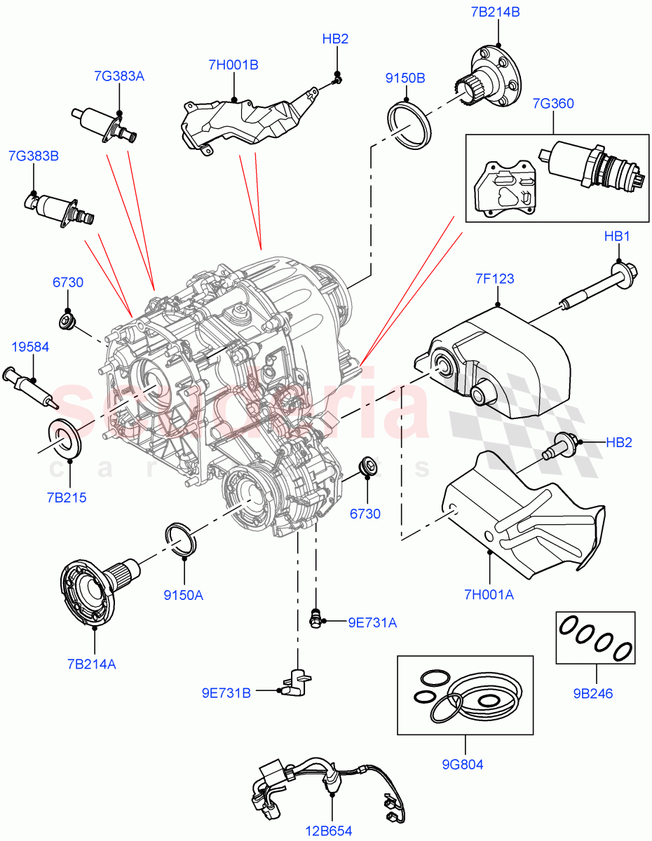 Transfer Drive Components(With 2 Spd Trans Case With Ctl Trac) of Land Rover Land Rover Range Rover (2022+) [3.0 I6 Turbo Petrol AJ20P6]