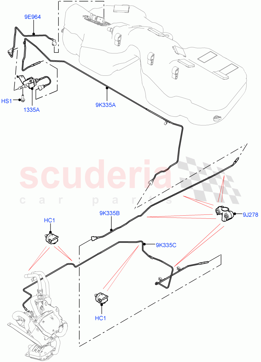 Auxiliary Fuel Fired Pre-Heater (Heater Fuel Supply) (Fuel Heater W/Pk Heat With Remote) ((V) TOLA999999) of Land Rover Land Rover Range Rover Velar (2017+) [2.0 Turbo Diesel AJ21D4]