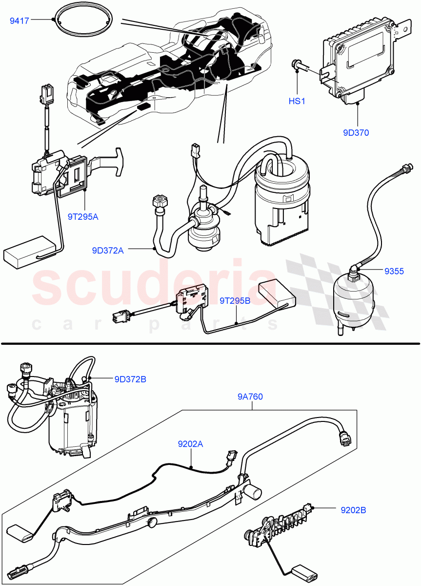 Fuel Pump And Sender Unit(AJ Petrol 4.2 V8 Supercharged) of Land Rover Land Rover Range Rover Sport (2005-2009) [4.2 Petrol V8 Supercharged]