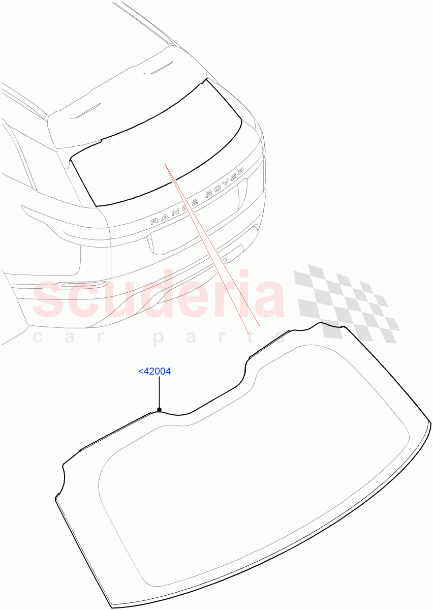 Back Window Glass of Land Rover Land Rover Range Rover Velar (2017+) [2.0 Turbo Petrol AJ200P]