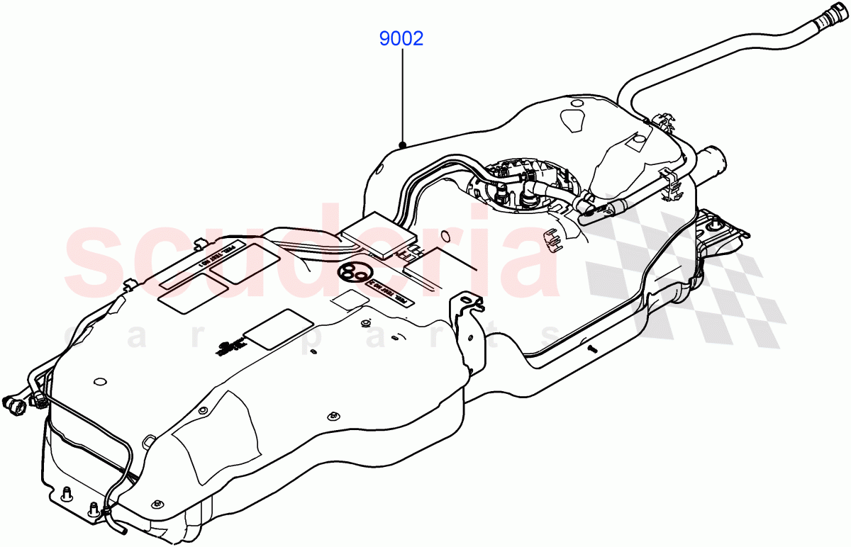 Fuel Tank & Related Parts (New Tank Assembly To Retro - Fit 2010MY Fuel Tank To Pre 10MY Vehicles) (3.6L V8 32V DOHC EFi Diesel Lion) of Land Rover Land Rover Range Rover Sport (2005-2009) [3.6 V8 32V DOHC EFI Diesel]