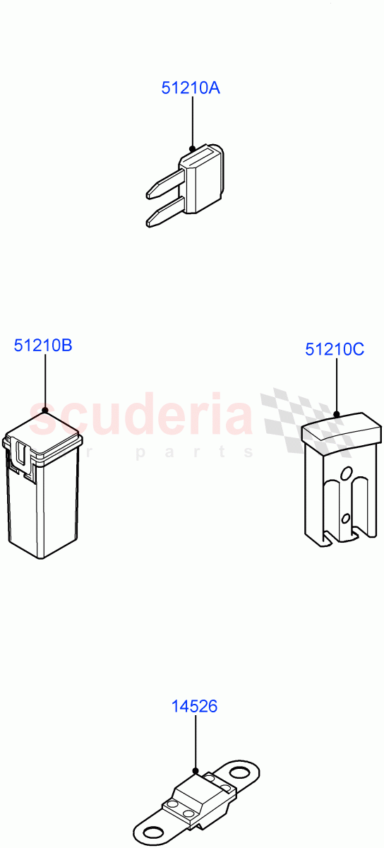 Fuses, Holders And Circuit Breakers of Land Rover Land Rover Range Rover Sport (2014+) [5.0 OHC SGDI SC V8 Petrol]