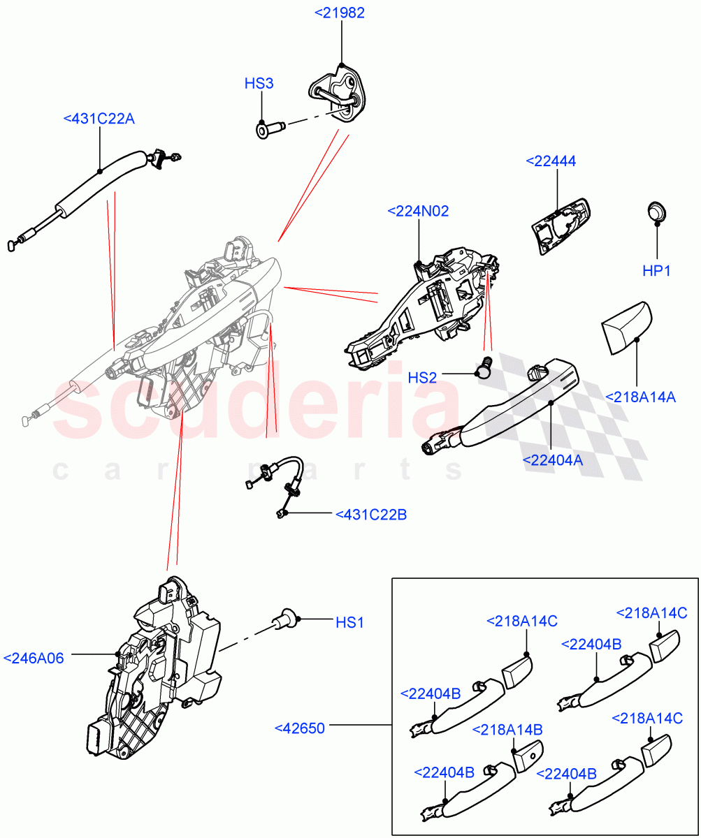 Rear Door Lock Controls (5 Door, Halewood (UK)) of Land Rover Land Rover Range Rover Evoque (2012-2018) [2.0 Turbo Petrol GTDI]