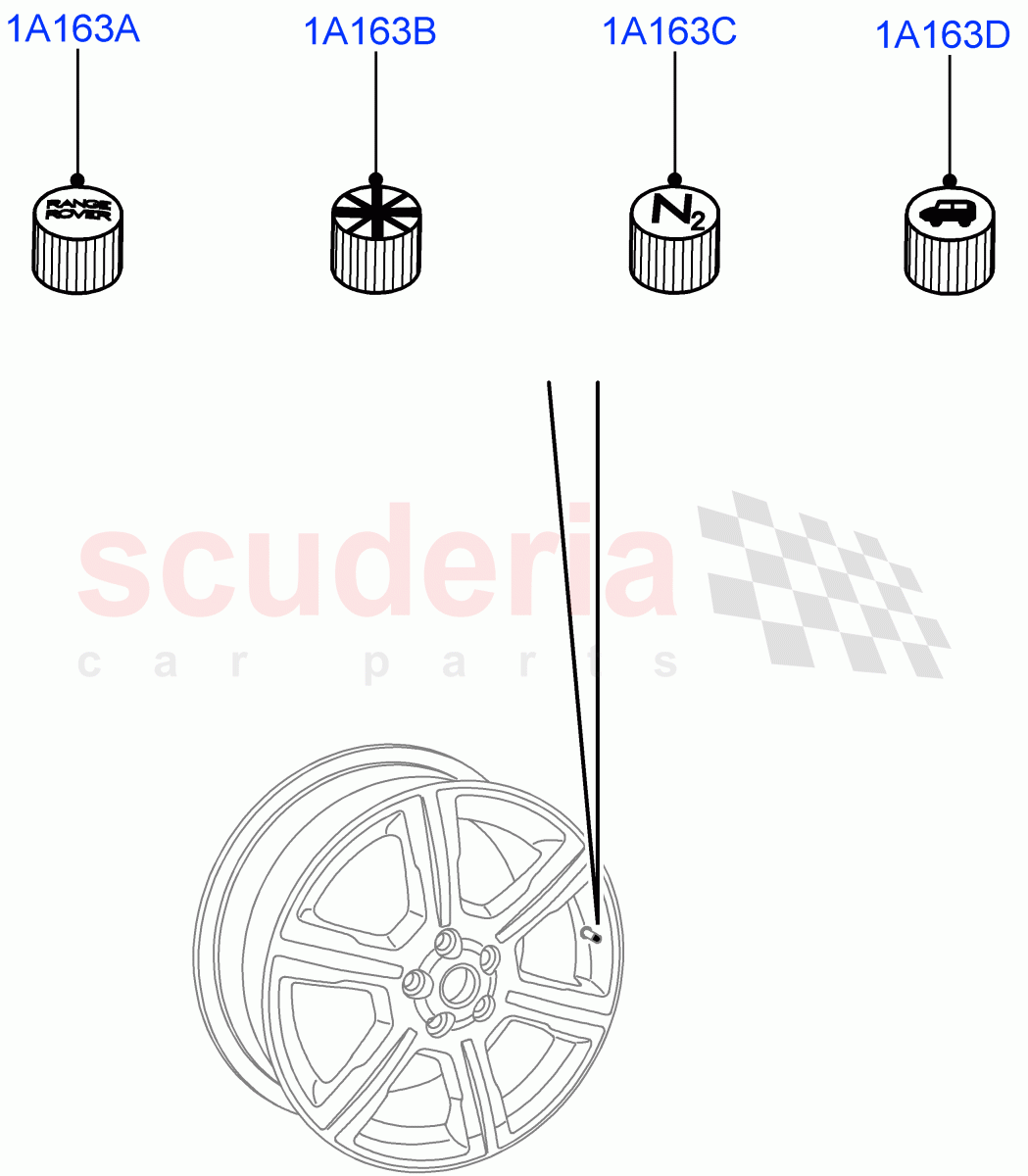 Wheel Ornamentation(Accessory)(Halewood (UK),Itatiaia (Brazil)) of Land Rover Land Rover Range Rover Evoque (2012-2018) [2.0 Turbo Petrol GTDI]