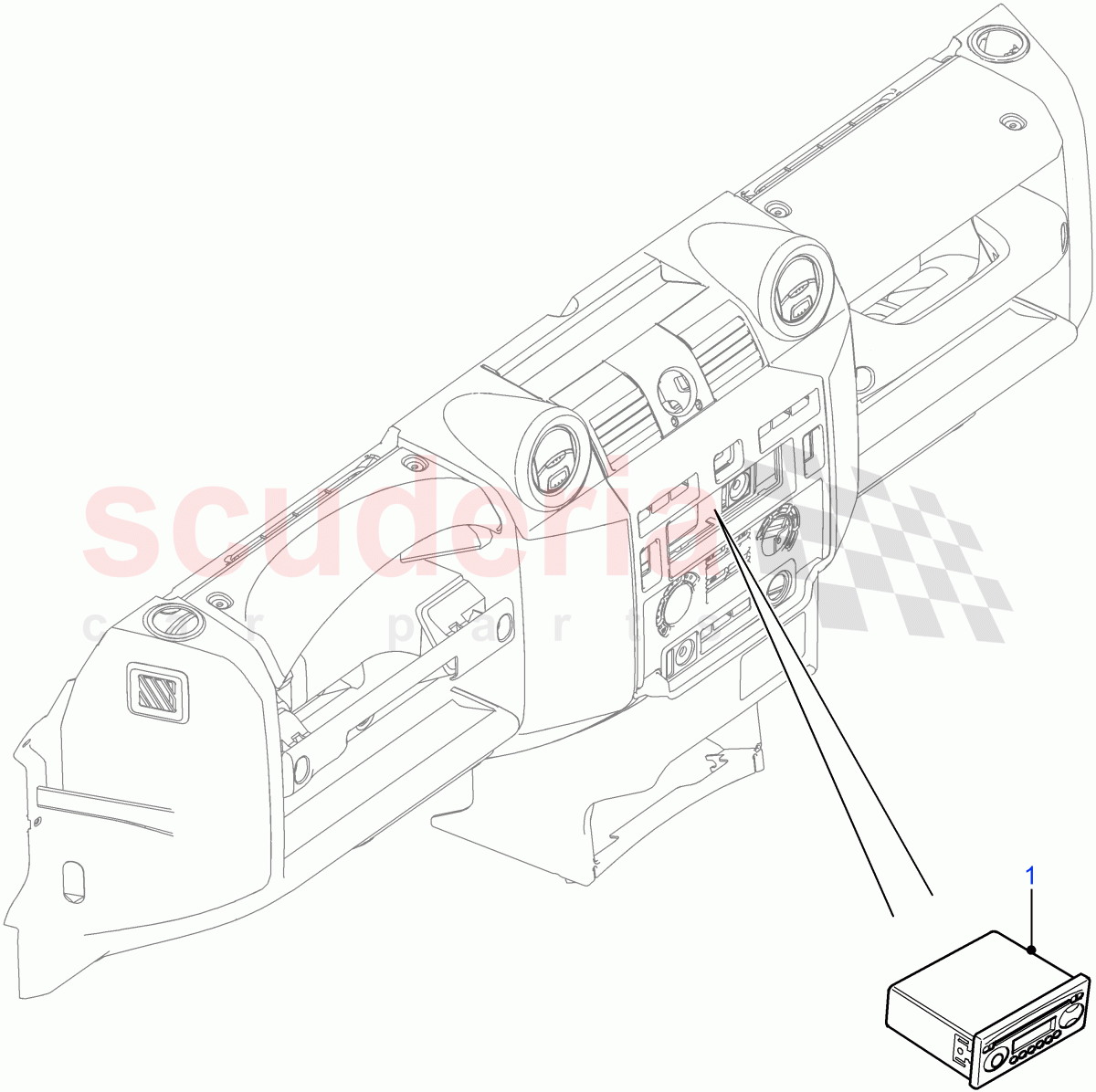 Radio And Speaker - Accessory((V)FROMDA000001) of Land Rover Land Rover Defender (2007-2016)