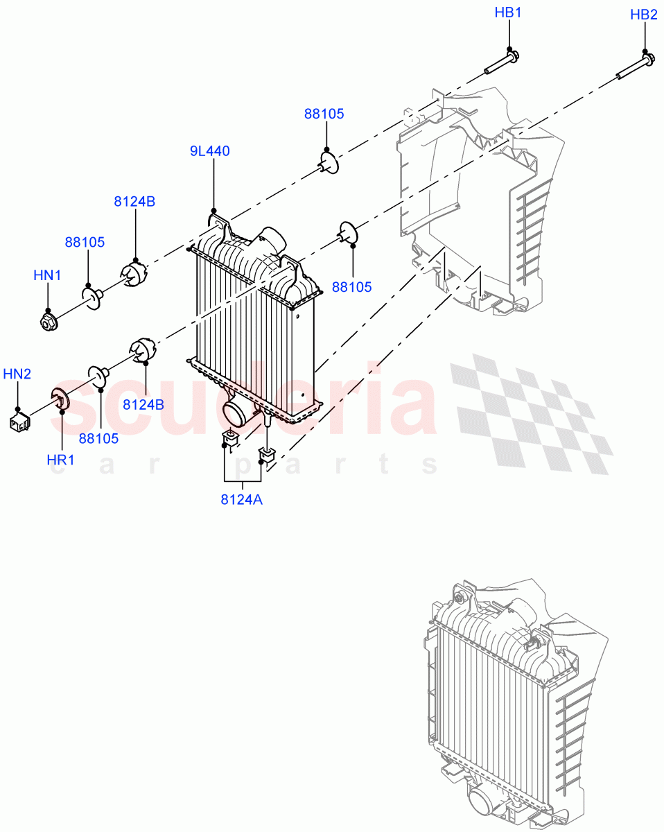 Intercooler/Air Ducts And Hoses(Main Unit)(2.0L 16V TIVCT T/C 240PS Petrol) of Land Rover Land Rover Range Rover (2012-2021) [2.0 Turbo Petrol GTDI]