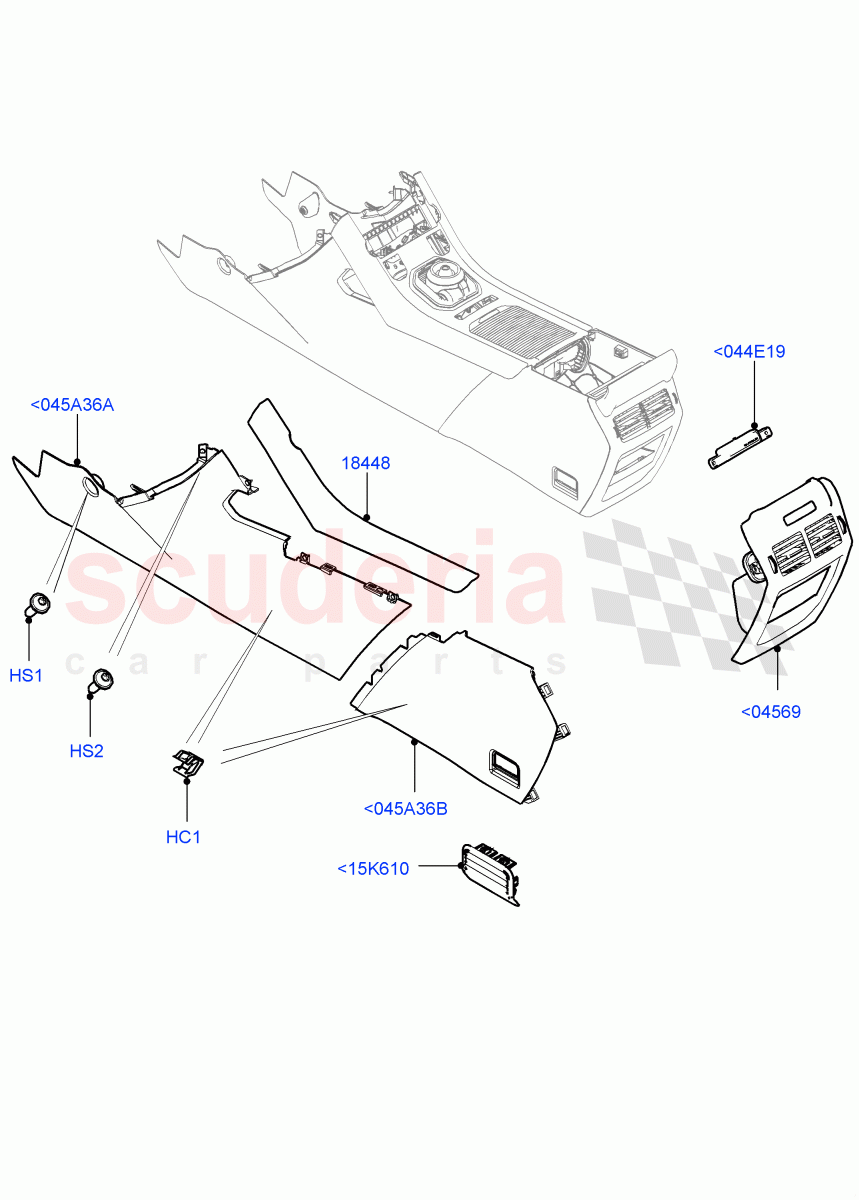 Console - Floor(External Components)(Changsu (China))((V)FROMEG000001) of Land Rover Land Rover Range Rover Evoque (2012-2018) [2.2 Single Turbo Diesel]