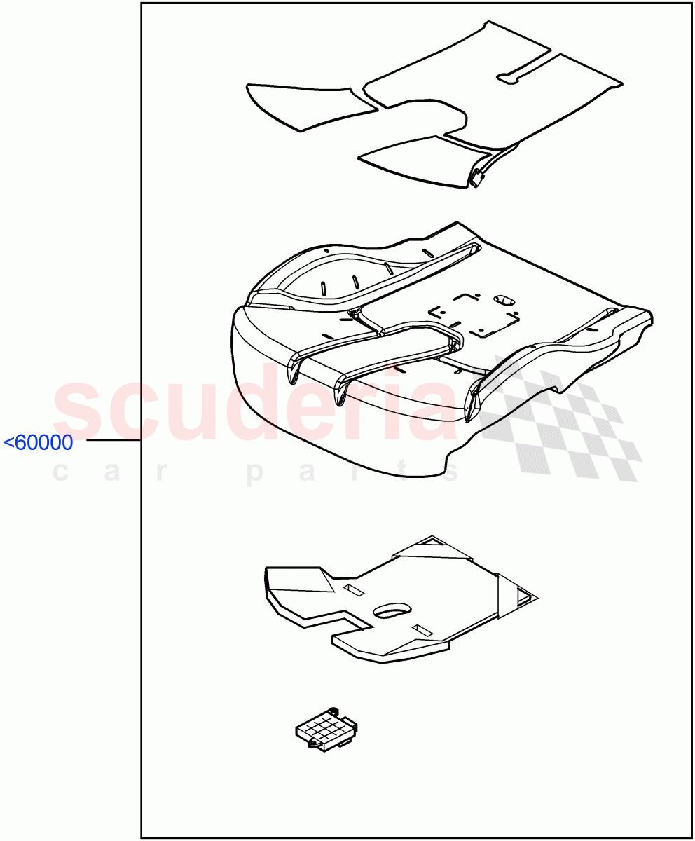 Front Seat Base(Sensors, For North America Only)((+)"CDN/MEX/USA") of Land Rover Land Rover Range Rover (2022+) [4.4 V8 Turbo Petrol NC10]