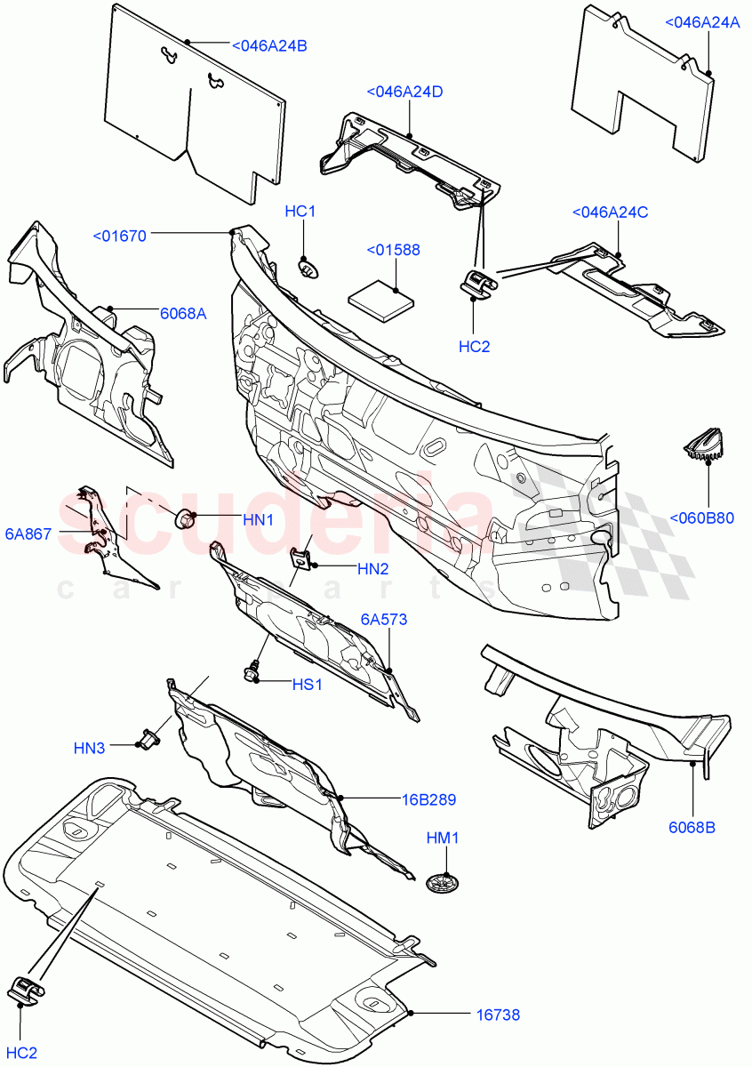 Insulators - Front (Engine Compartment) (Changsu (China)) ((V) FROMEG000001) of Land Rover Land Rover Range Rover Evoque (2012-2018) [2.0 Turbo Petrol GTDI]