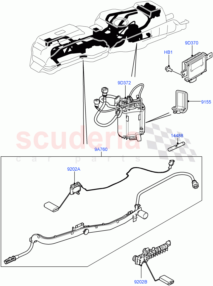 Fuel Pump And Sender Unit (5.0L OHC SGDI NA V8 Petrol - AJ133) ((V) FROMAA000001) of Land Rover Land Rover Range Rover Sport (2010-2013) [5.0 OHC SGDI NA V8 Petrol]